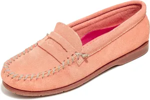 Minnetonka Mellony Penny  Women's Penny Loafer Design, Water and Stain Resistant, Genuine Suede, and Lightweight Sole