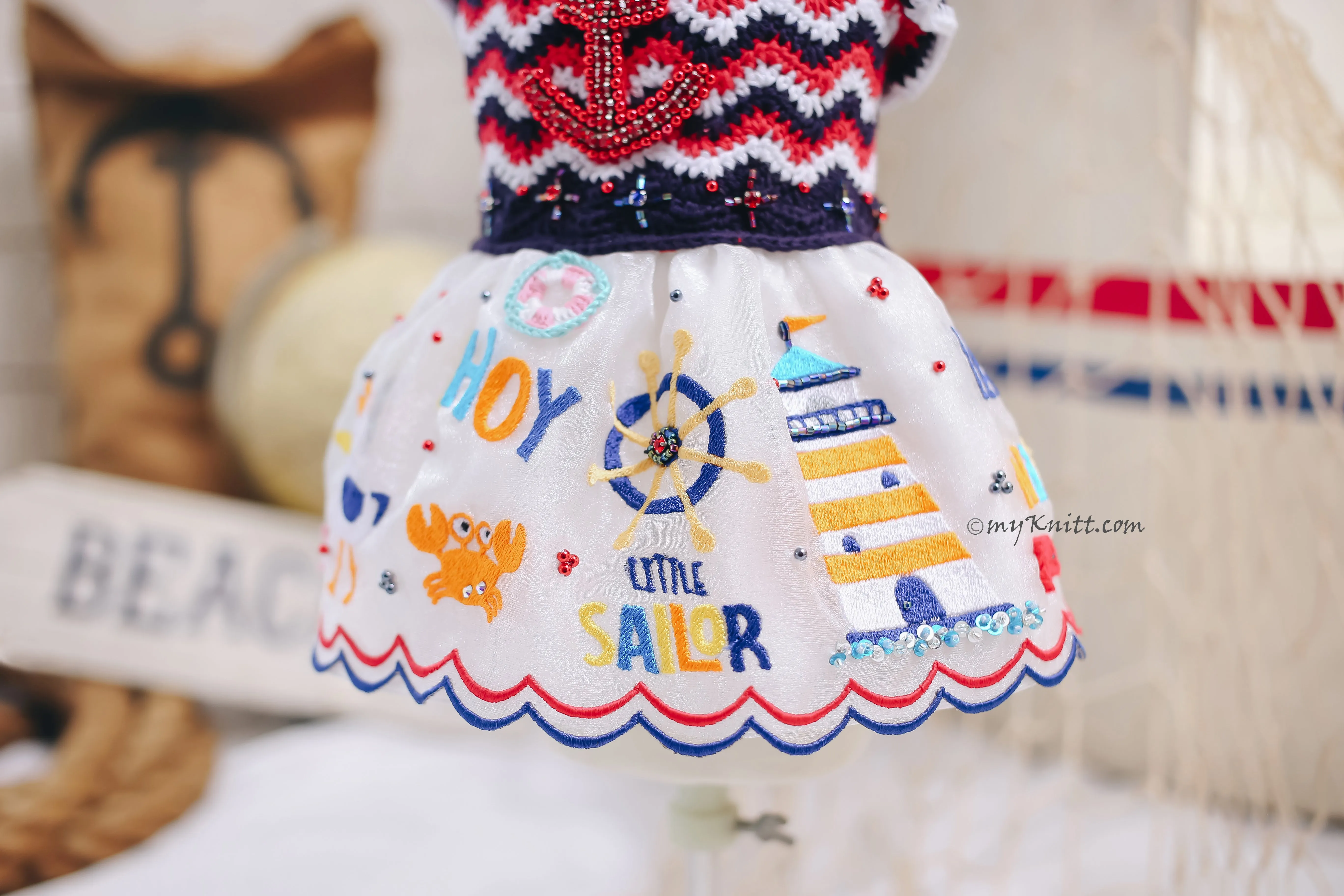 Nautical Girl Ships AHOY RM6 Royal Myknitt