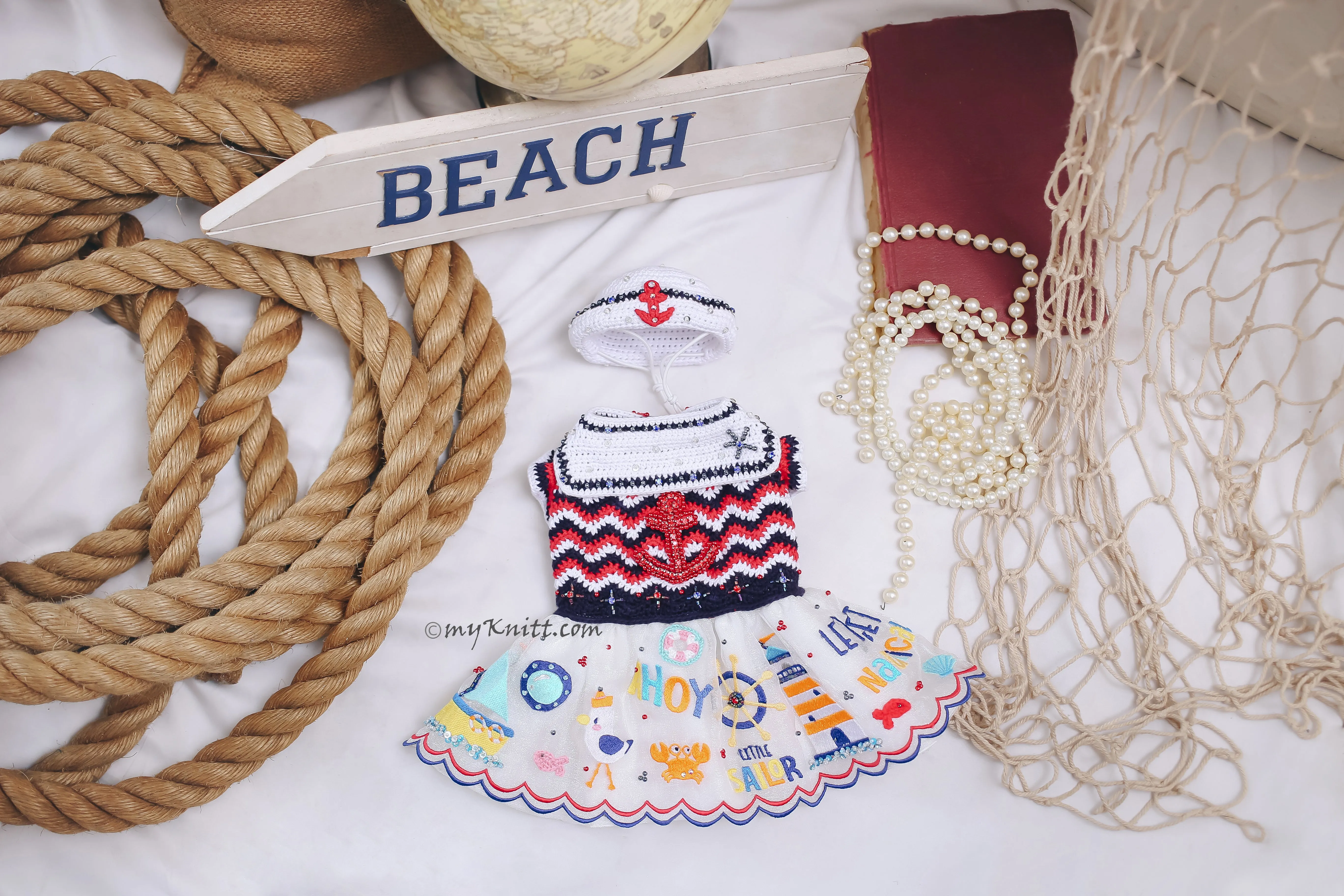 Nautical Girl Ships AHOY RM6 Royal Myknitt