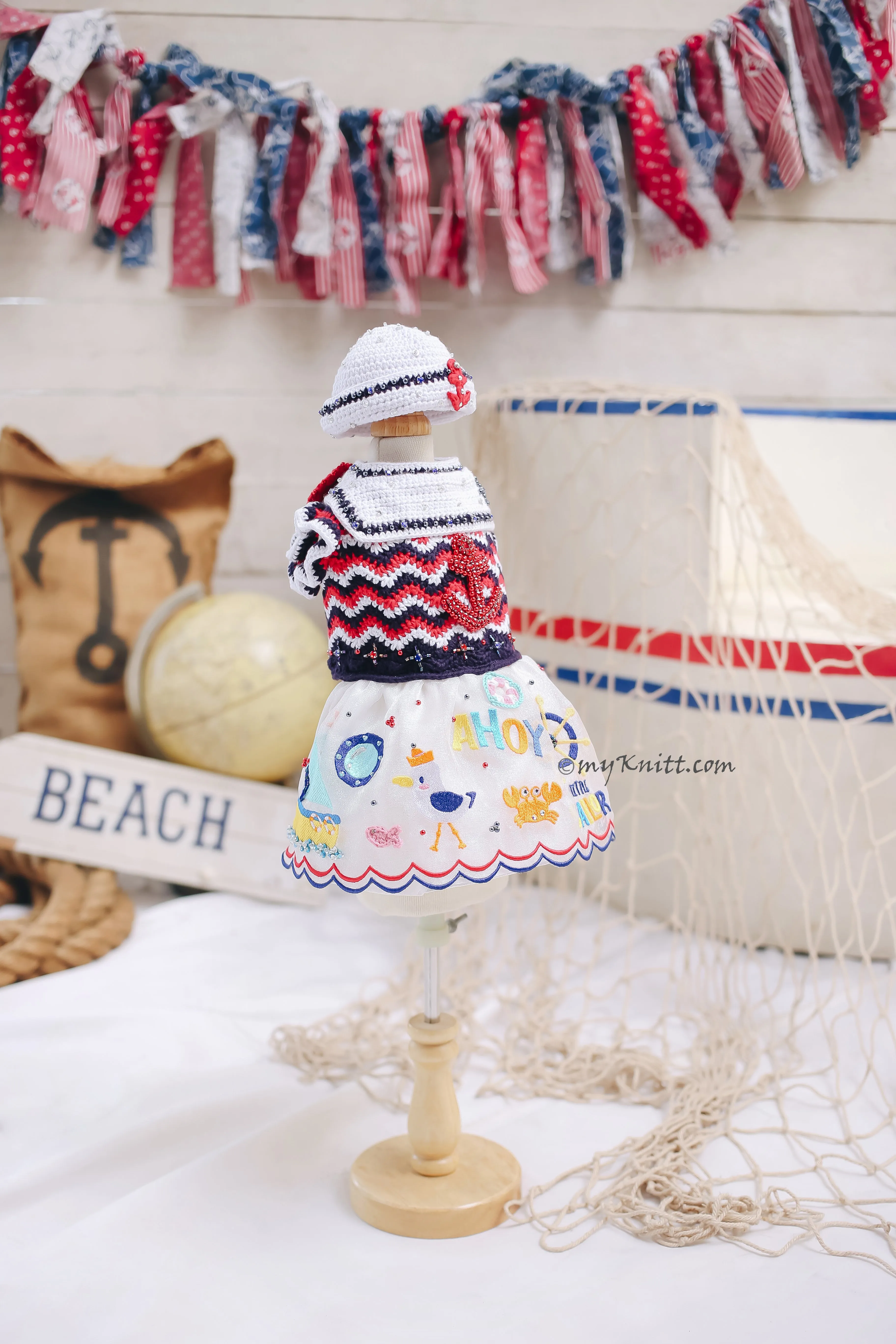 Nautical Girl Ships AHOY RM6 Royal Myknitt