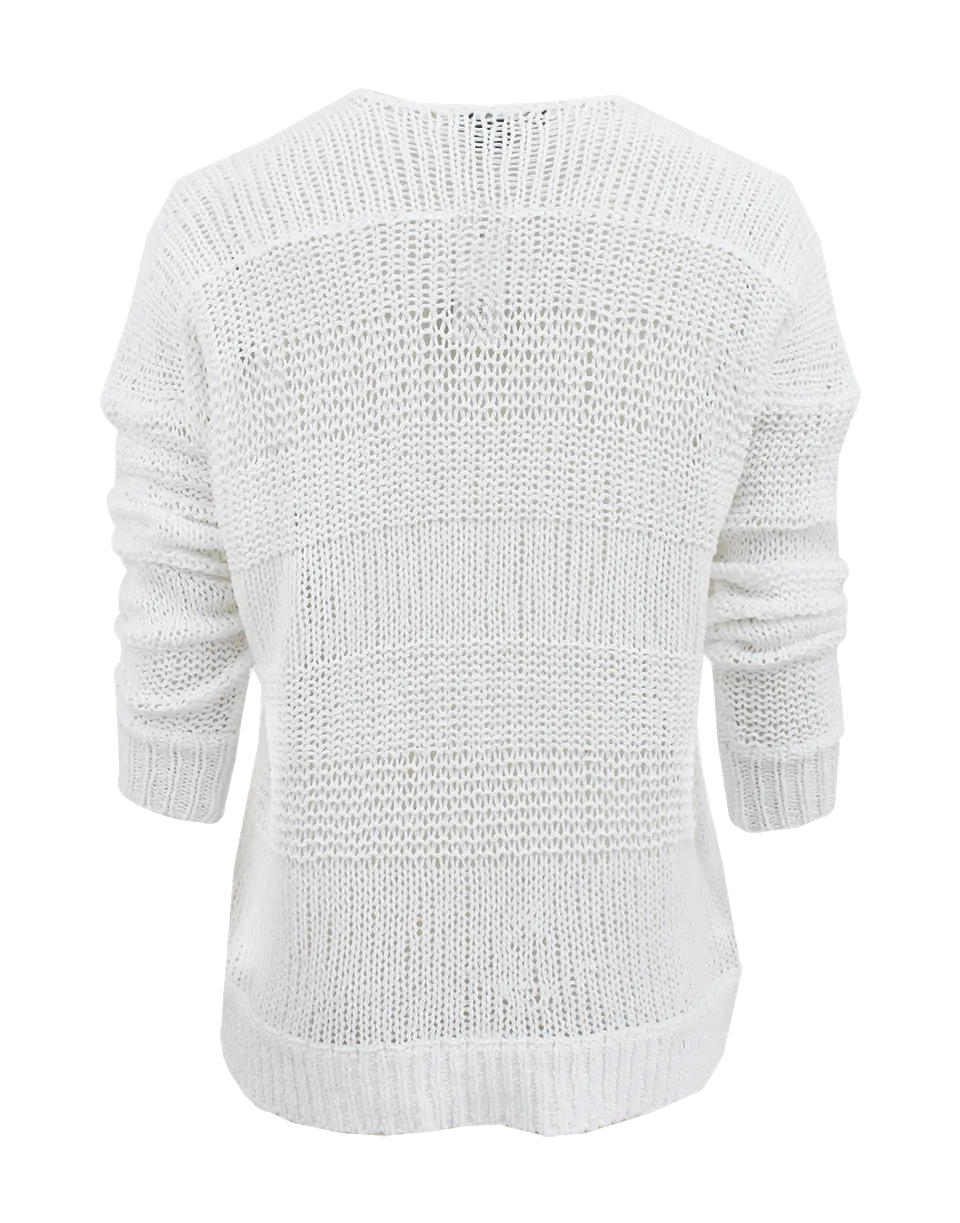 Open Knit Cotton Sweater