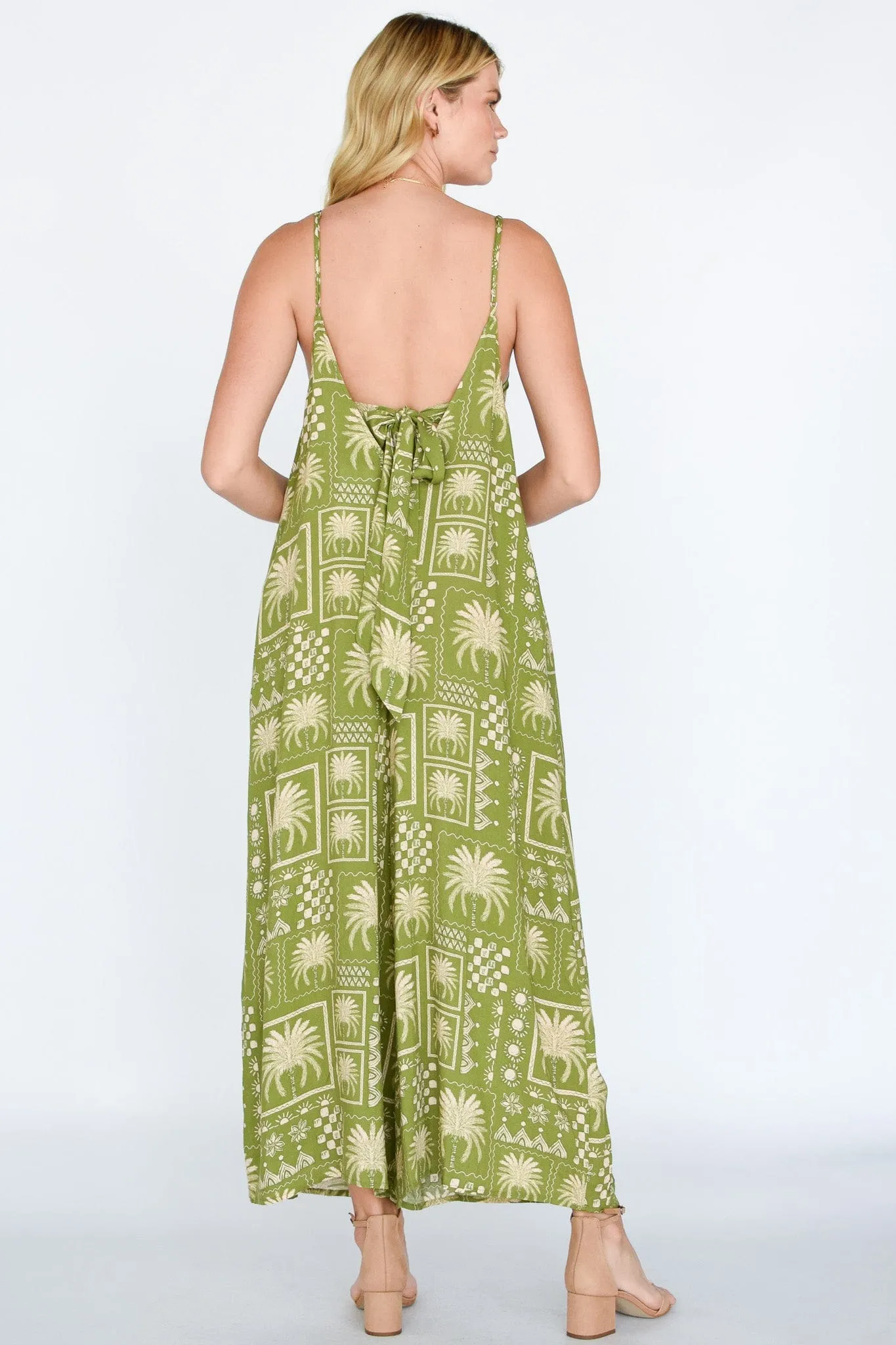 Palm Tile Printed Jumpsuit