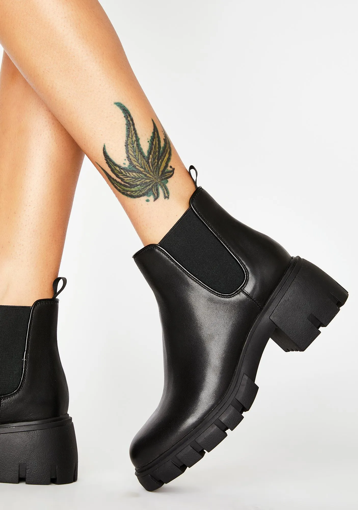 Steve Madden Women's Howler Block Heel Platform Ankle Boots Black Leather (8, BLACK)