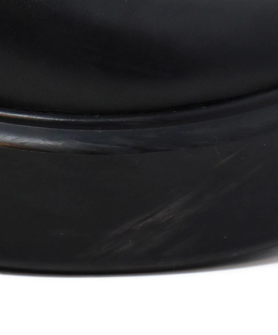 The Row Black Leather Platform Boots sz 9