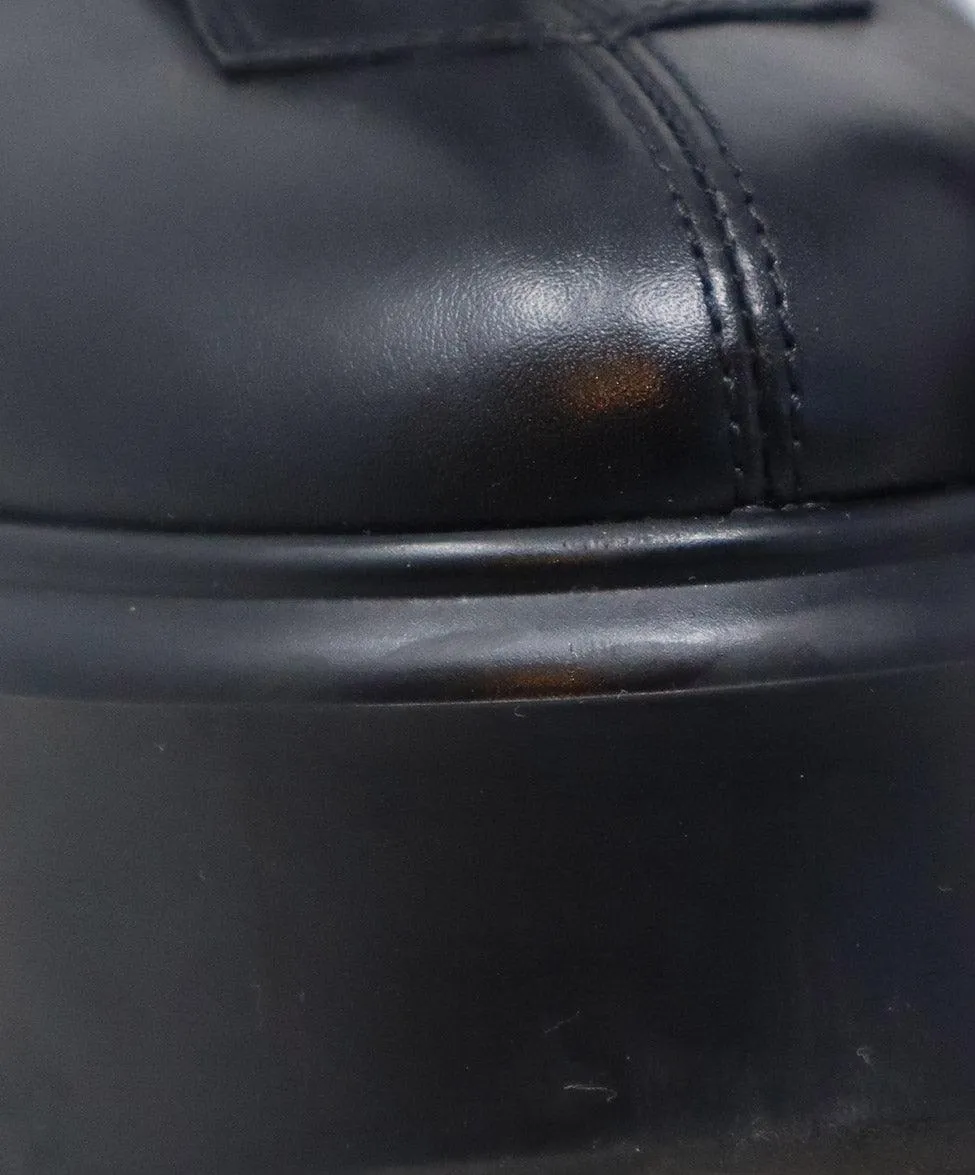 The Row Black Leather Platform Boots sz 9