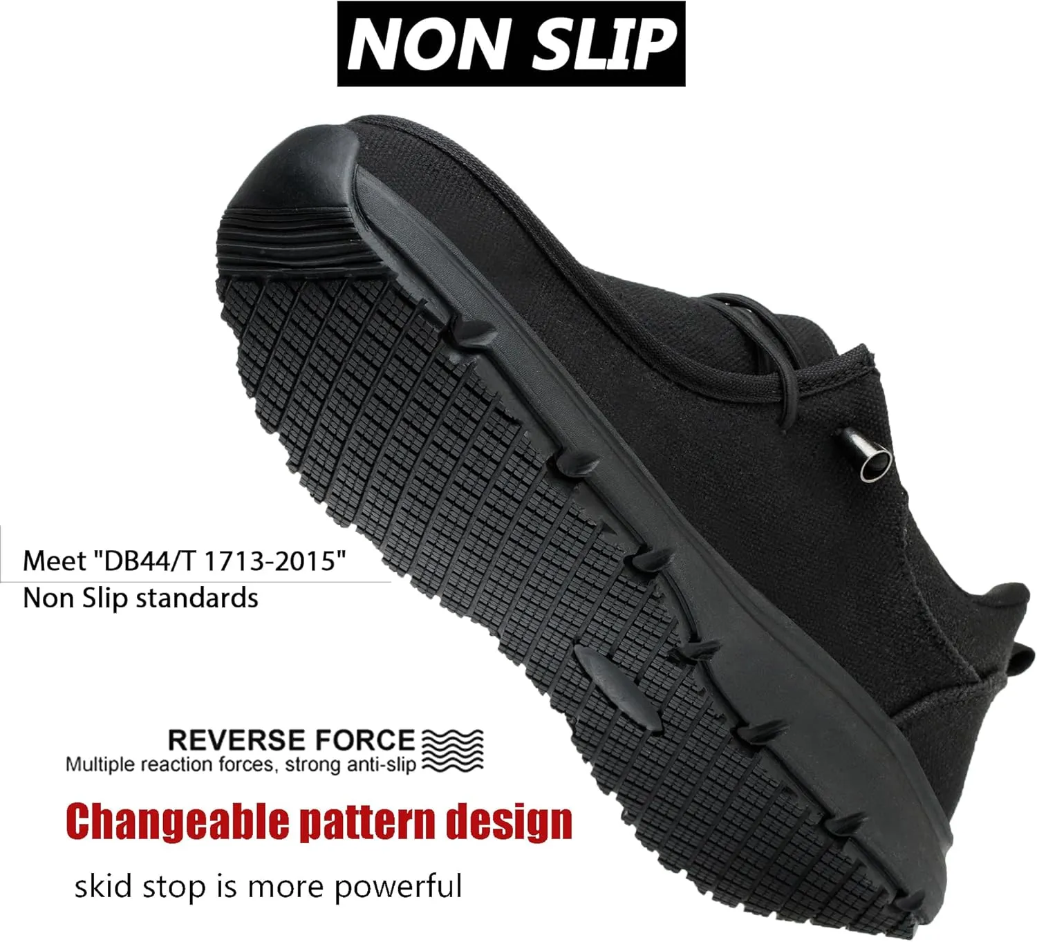 ulogu Non Slip Waterproof Shoes for Men WomenOil Resistant Slip On Work Loafers