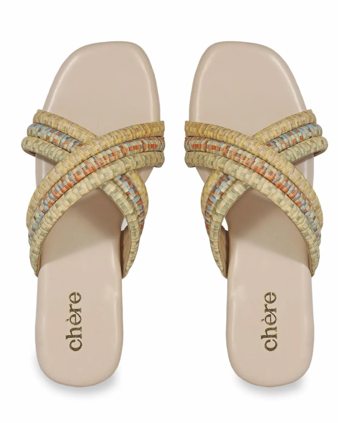 Women's Multicolor Cushioned Crossover Flats